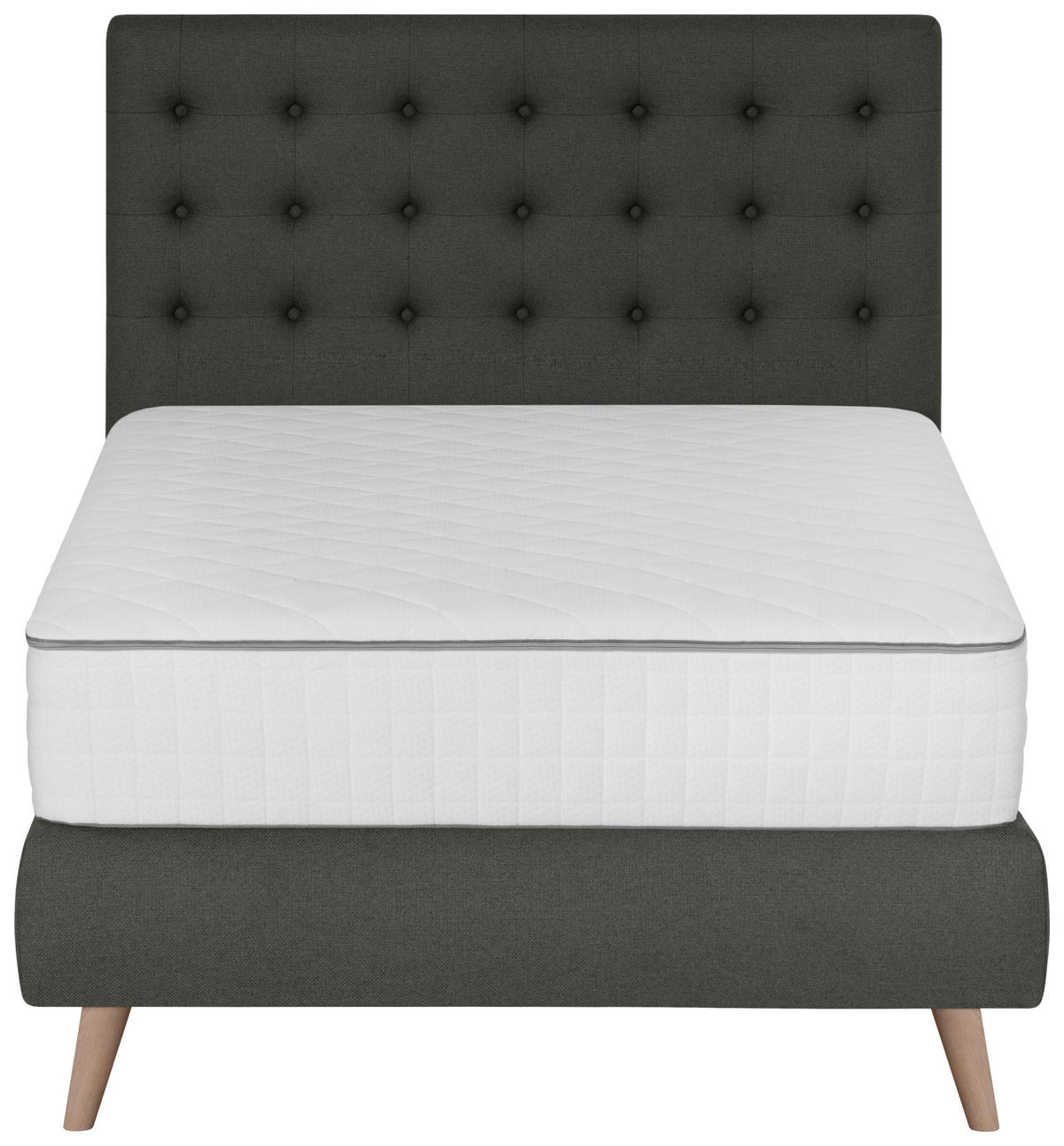 BOXSPRINGBETT 120/200 cm  in Anthrazit  - Anthrazit, Design, Holz/Textil (120/200cm) - Carryhome