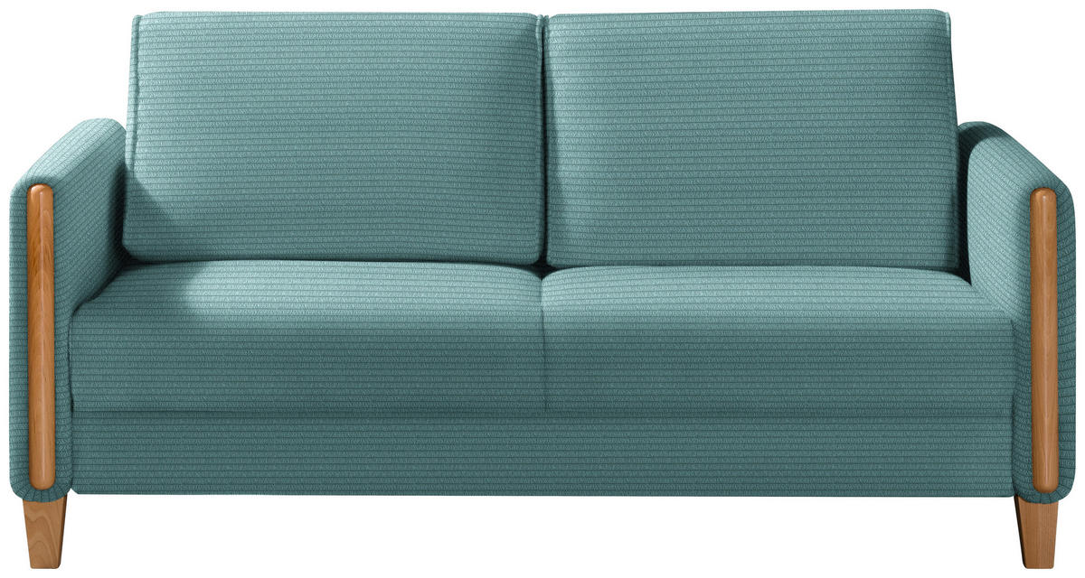 SCHLAFSOFA in Holz, Textil Blau, Buchefarben  - Blau/Buchefarben, Design, Holz/Textil (174/88/104cm) - Niels Andersson