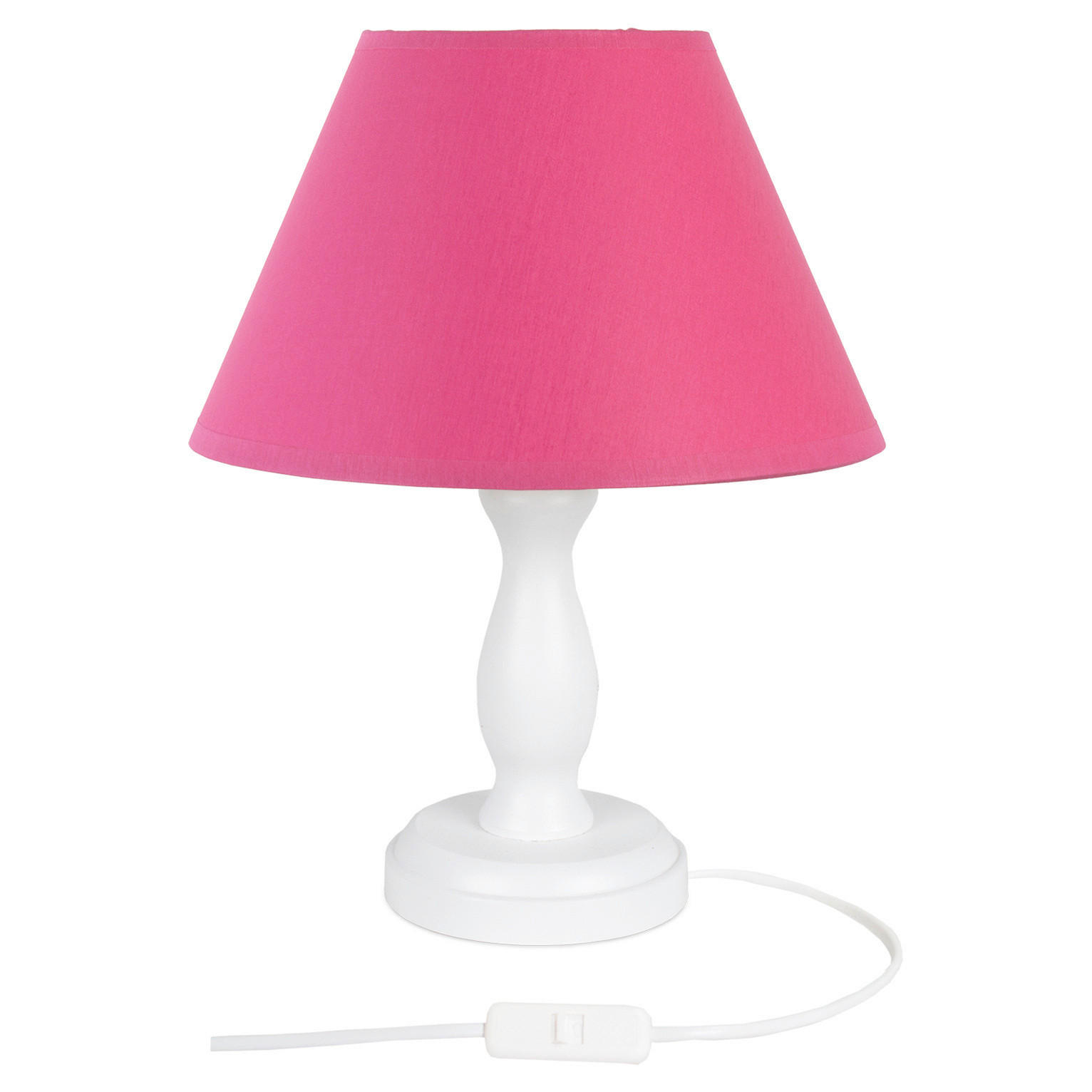 TISCHLEUCHTE Stefi 18/28 cm  - Pink/Weiß, Basics, Holz (18/28cm)