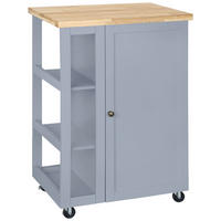 KÜCHENINSEL   in Grau, Naturfarben  - Messingfarben/Naturfarben, Basics, Glas/Holz (60/90/40cm) - MID.YOU