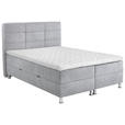 BOXBETT 140/200 cm  in Greige  - Chromfarben/Greige, KONVENTIONELL, Textil/Metall (140/200cm) - Carryhome