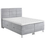 BOXBETT 140/200 cm  in Greige  - Chromfarben/Greige, KONVENTIONELL, Textil/Metall (140/200cm) - Carryhome