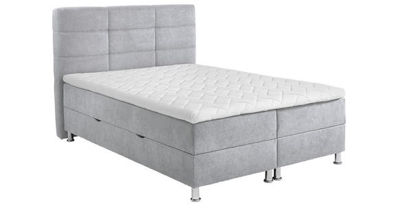 BOXBETT 140/200 cm  in Greige  - Chromfarben/Greige, KONVENTIONELL, Textil/Metall (140/200cm) - Carryhome