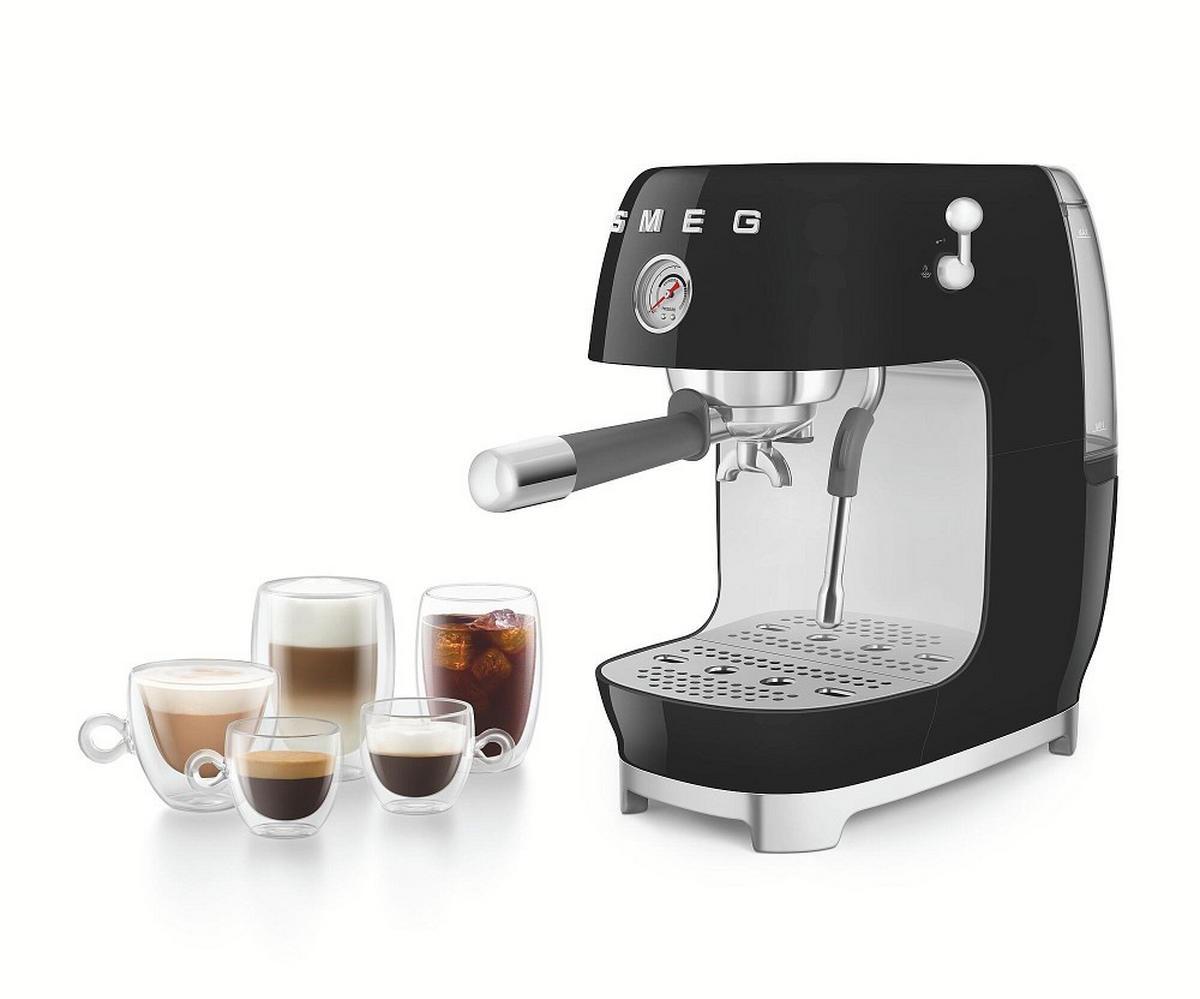 ESPRESSOMASCHINE 50´s Style  - Schwarz, Basics, Kunststoff/Metall - SMEG