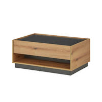 COUCHTISCH 90/60/38 cm rechteckig Anthrazit, Eichefarben  - Eichefarben/Anthrazit, Design, Holzwerkstoff (90/60/38cm) - Modante