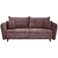 SCHLAFSOFA in Chenille Rosa  - Schwarz/Rosa, KONVENTIONELL, Holz/Textil (238/99/108cm) - Carryhome