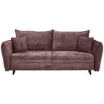 SCHLAFSOFA in Chenille Rosa  - Schwarz/Rosa, KONVENTIONELL, Holz/Textil (238/99/108cm) - Carryhome