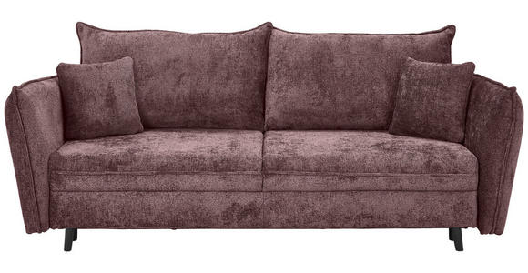 SCHLAFSOFA in Chenille Rosa  - Schwarz/Rosa, KONVENTIONELL, Holz/Textil (238/99/108cm) - Carryhome