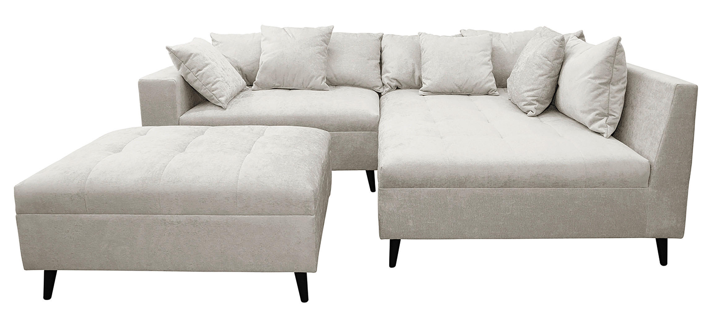 MID.YOU ROHOVÁ SEDAČKA, textil, světle šedá