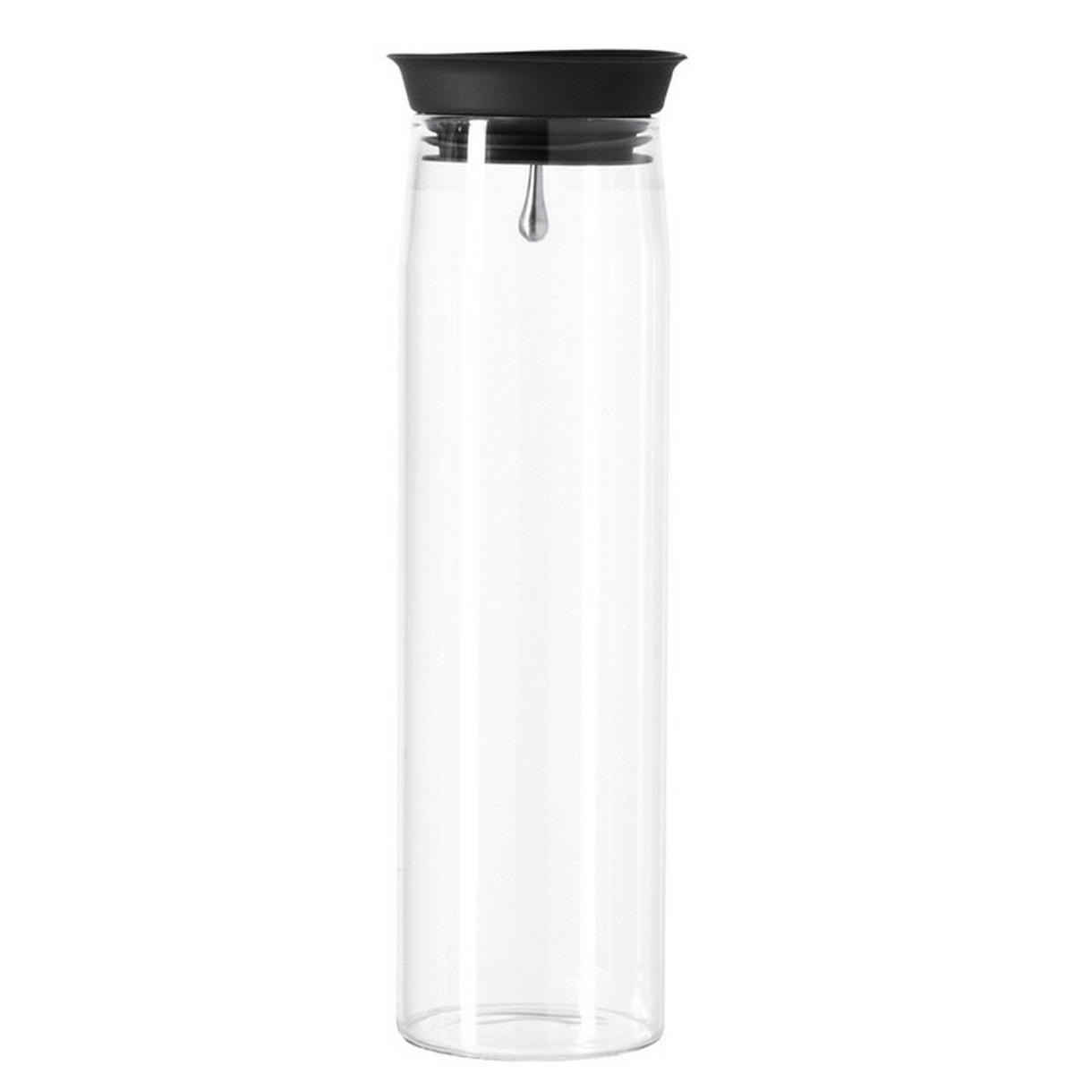 KARAFA NA VODU  1,1 l  - priehľadné/čierna, Basics, kov/plast (19,50/31,00/27,50cm) - Leonardo