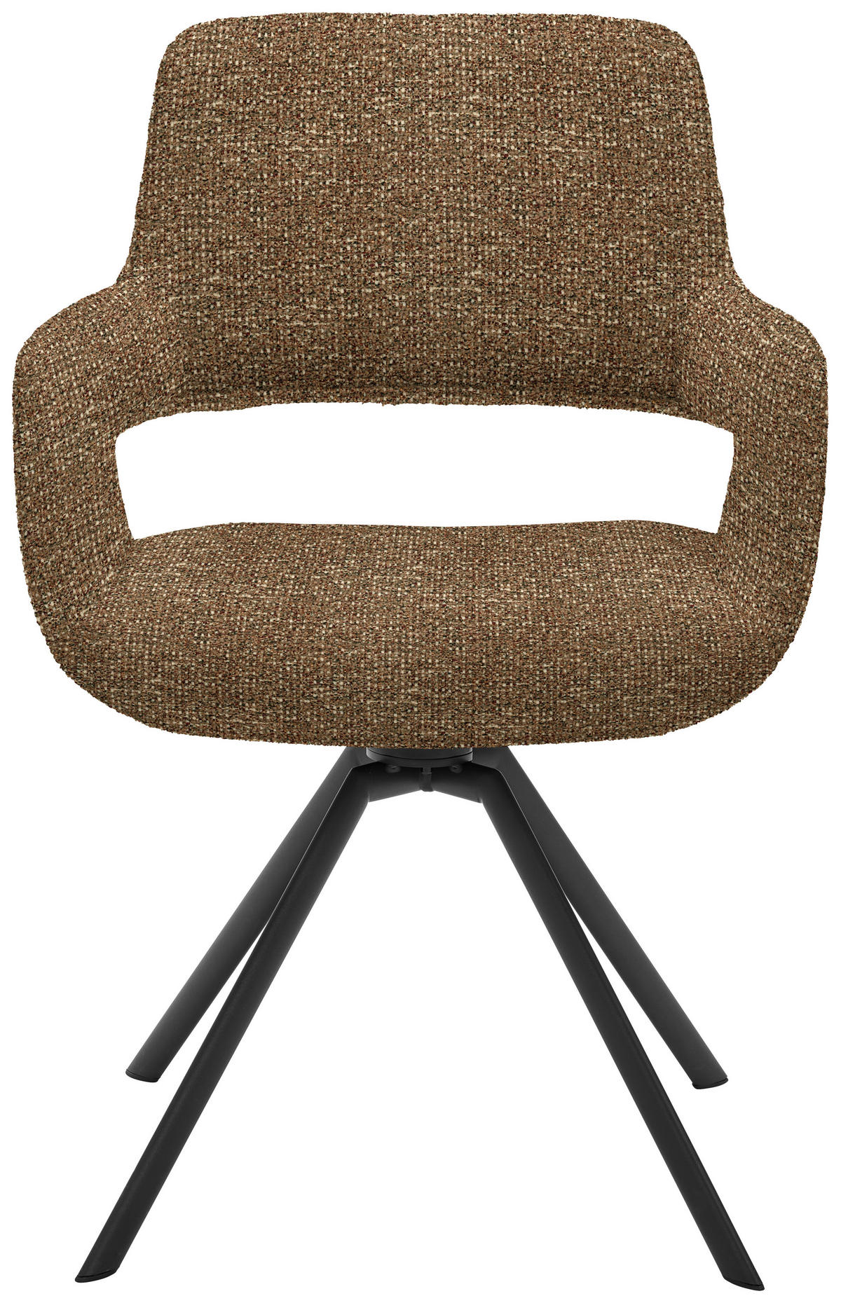 ARMLEHNSTUHL  in Stahl Struktur  - Anthrazit/Cappuccino, Design, Textil/Metall (59/86/63cm) - Venjakob