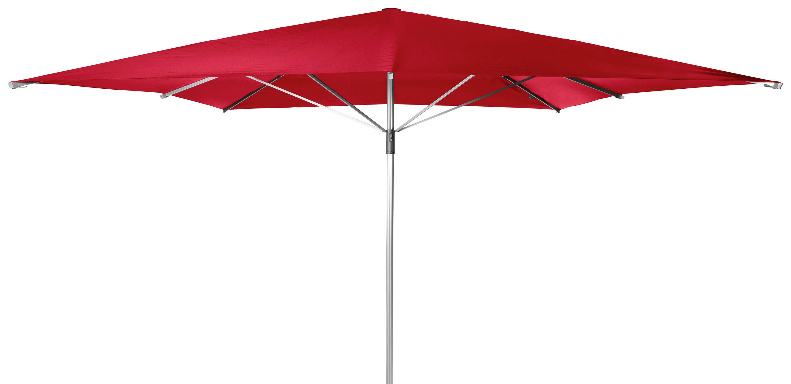 SONNENSCHIRM 400x400 cm Rot  - Rot/Alufarben, Basics, Textil/Metall (400/400cm) - Doppler