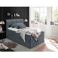 POSTEL BOXSPRING, 120/200 cm, antracitová - černá/antracitová, Basics, textil/plast (120/200cm) - MID.YOU