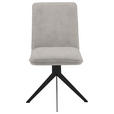 STUHL Webstoff Schwarz, Graubraun  - Graubraun/Schwarz, Design, Textil/Metall (46,5/87/64cm) - Voleo