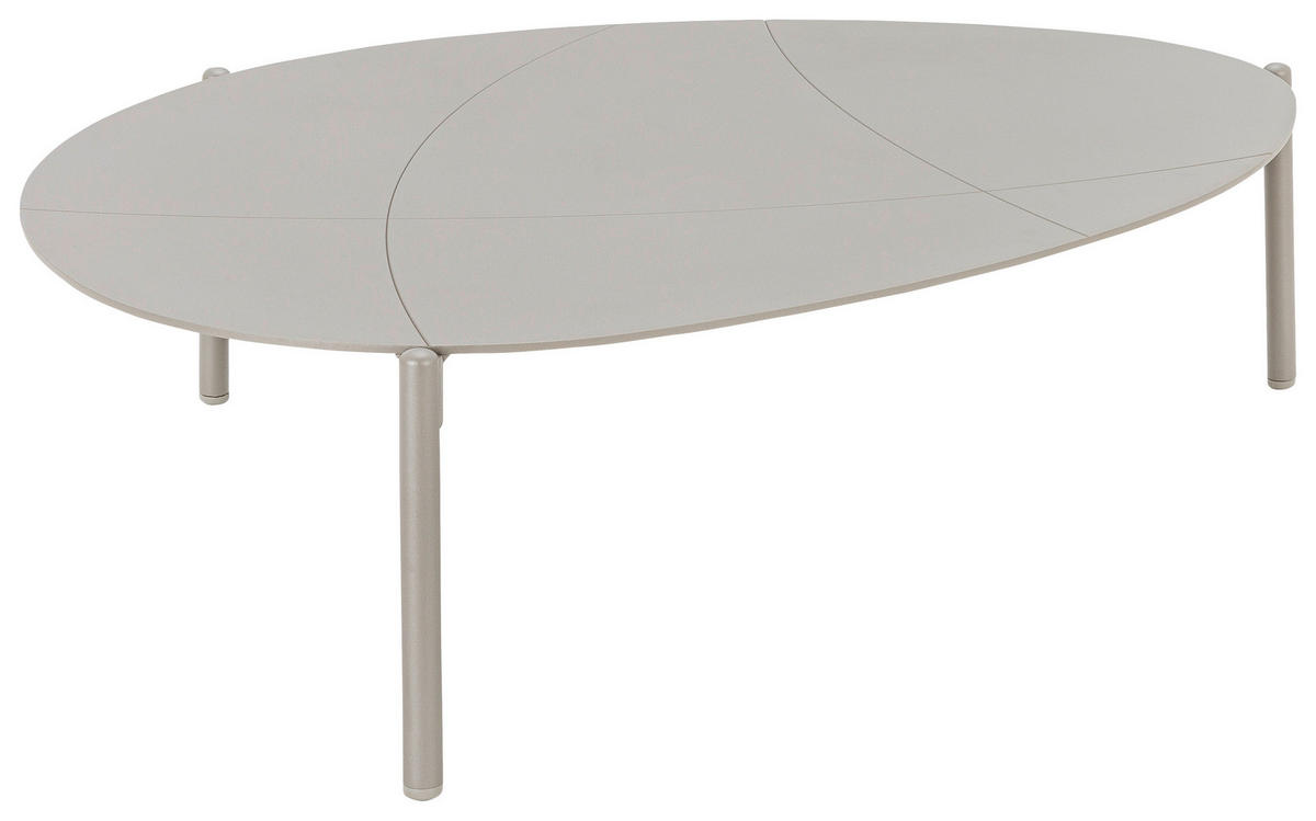 GARTENTISCH 83/110/29 cm Metall Champagner oval  - Champagner, Modern, Metall (83/110/29cm) - Amatio