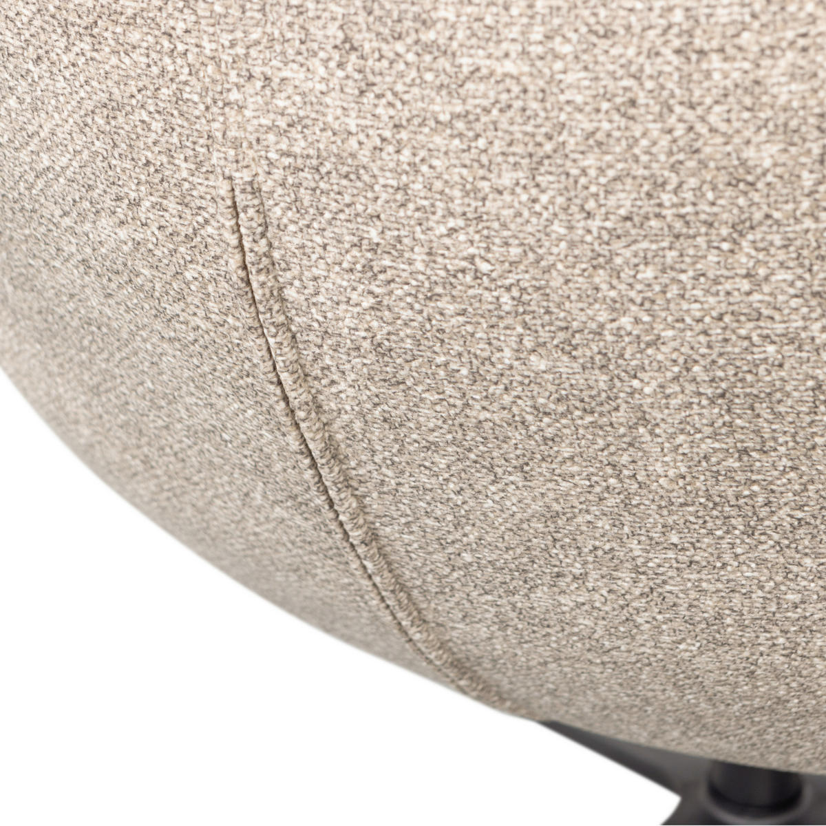 SESSEL in Webstoff Naturfarben  - Schwarz/Naturfarben, Design, Textil/Metall (82/86/87cm) - Livetastic