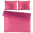WENDEBETTWÄSCHE Uni Satin Satin 200/200 cm  - Pink/Beere, Basics, Textil (200/200cm) - Novel