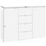 SIDEBOARD Weiß - Alufarben/Weiß, Design, Holzwerkstoff/Metall (140/80/42cm) - Carryhome