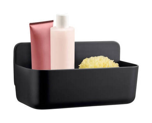 Tesa Duschkorb Lavaa Schwarz 26x11x13 cm