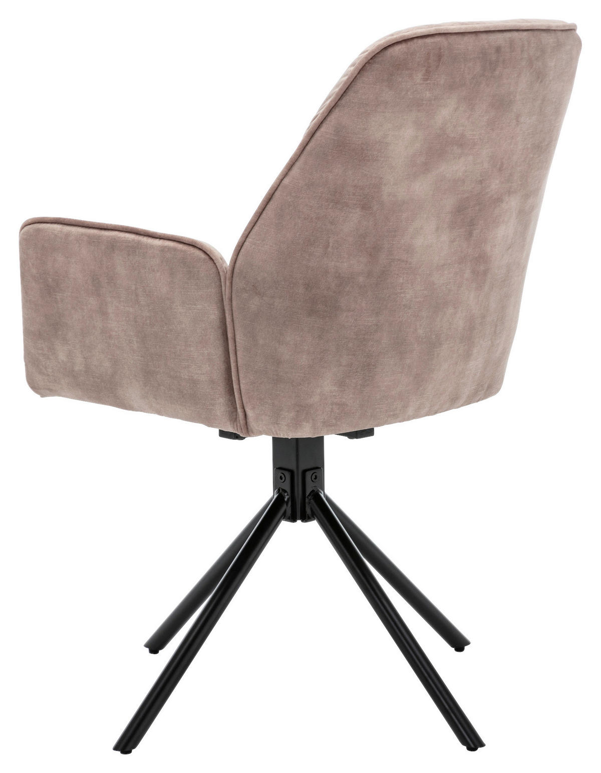 ARMLEHNSTUHL-SET 2 Stück  in Stahl Flachgewebe  - Beige/Schwarz, Basics, Textil/Metall (59,9/89/62cm) - MID.YOU