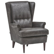 KŘESLO, textil, antracitová - tmavě hnědá/antracitová, Trend, dřevo/textil (72/104/85cm) - Ambia Home