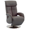 RELAXSESSEL Echtleder    - Grau, KONVENTIONELL, Leder/Metall (70/114/80cm) - Cantus