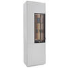 VITRINE Weiss, Eichefarben  60,8/198,6/40 cm  - Weiss/Eichefarben, Design, Glas/Holz (60,8/198,6/40cm) - Dieter Knoll
