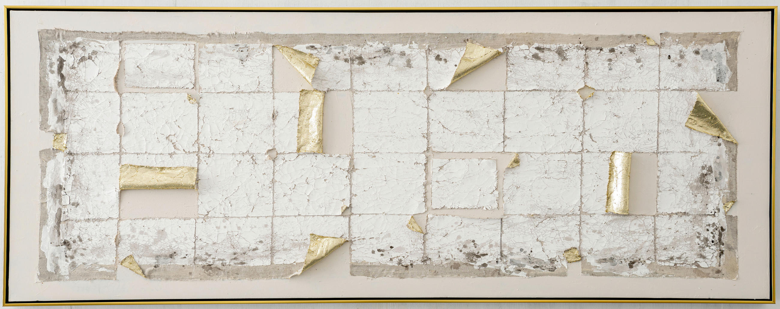 ÖLGEMÄLDE 180/70 cm  - Weiss/Silberfarben, Design, Holz/Kunststoff (180/70cm) - Monee