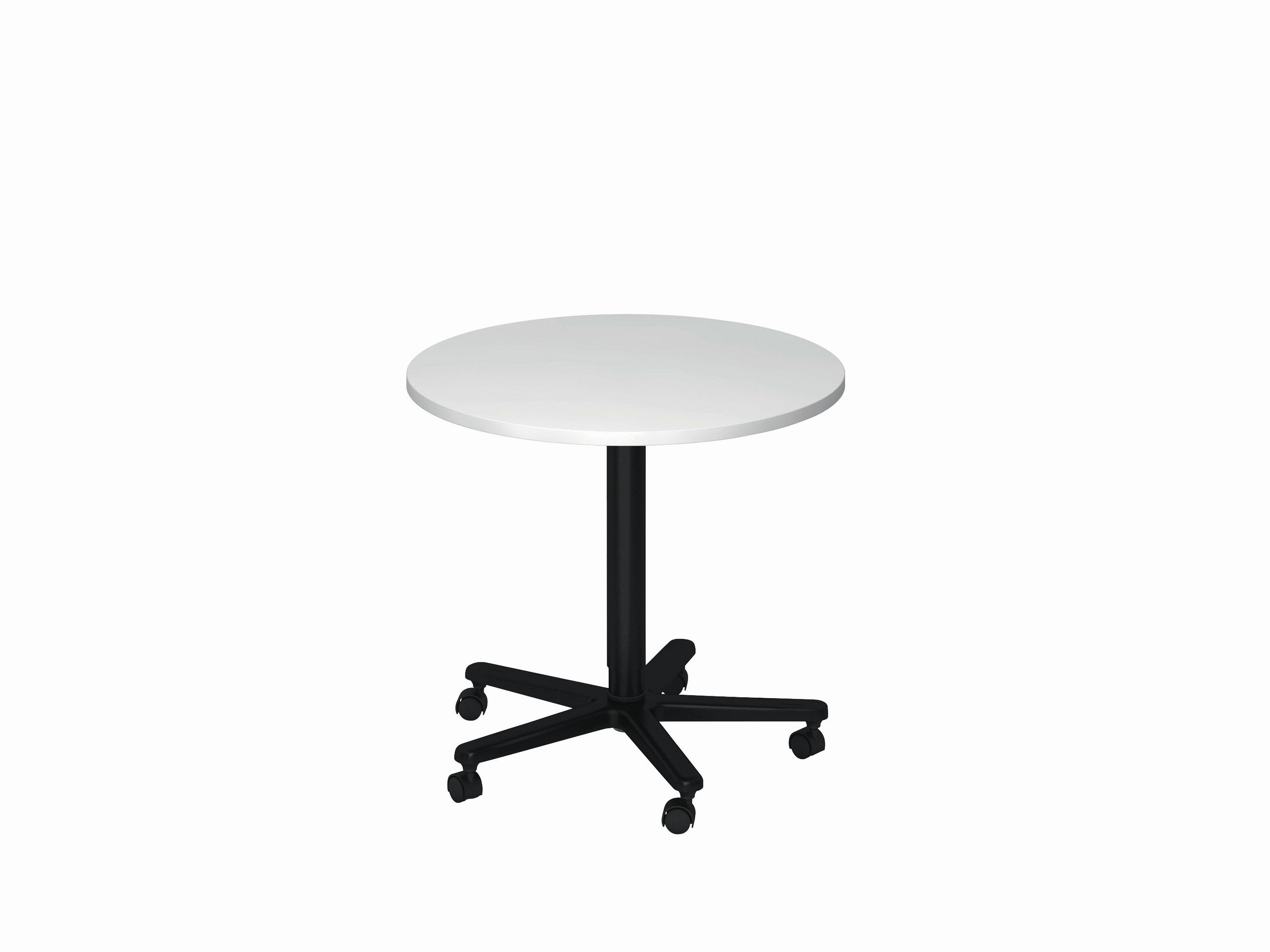 STEHTISCH 80/80/72-114 cm  - Schwarz/Weiß, KONVENTIONELL, Holzwerkstoff/Metall (80/80/72-114cm) - Venda