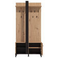 GARDEROBE  in 89,5/191/33 cm  - Schwarz/Eiche Artisan, MODERN, Holzwerkstoff (89,5/191/33cm) - Carryhome