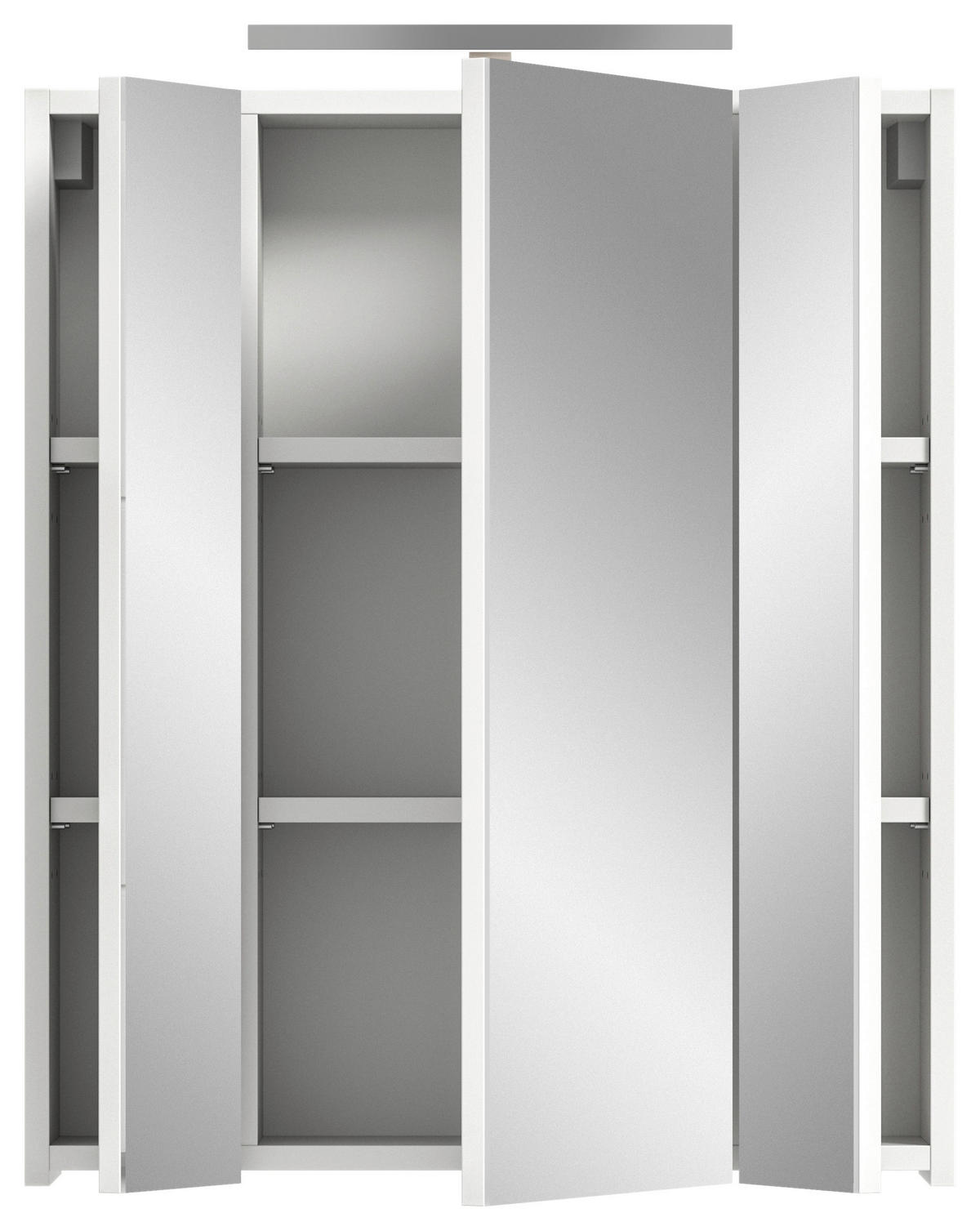 SPIEGELSCHRANK 60/55/46 cm  - Weiß Hochglanz/Weiß, MODERN, Holzwerkstoff (60/55/46cm) - MID.YOU