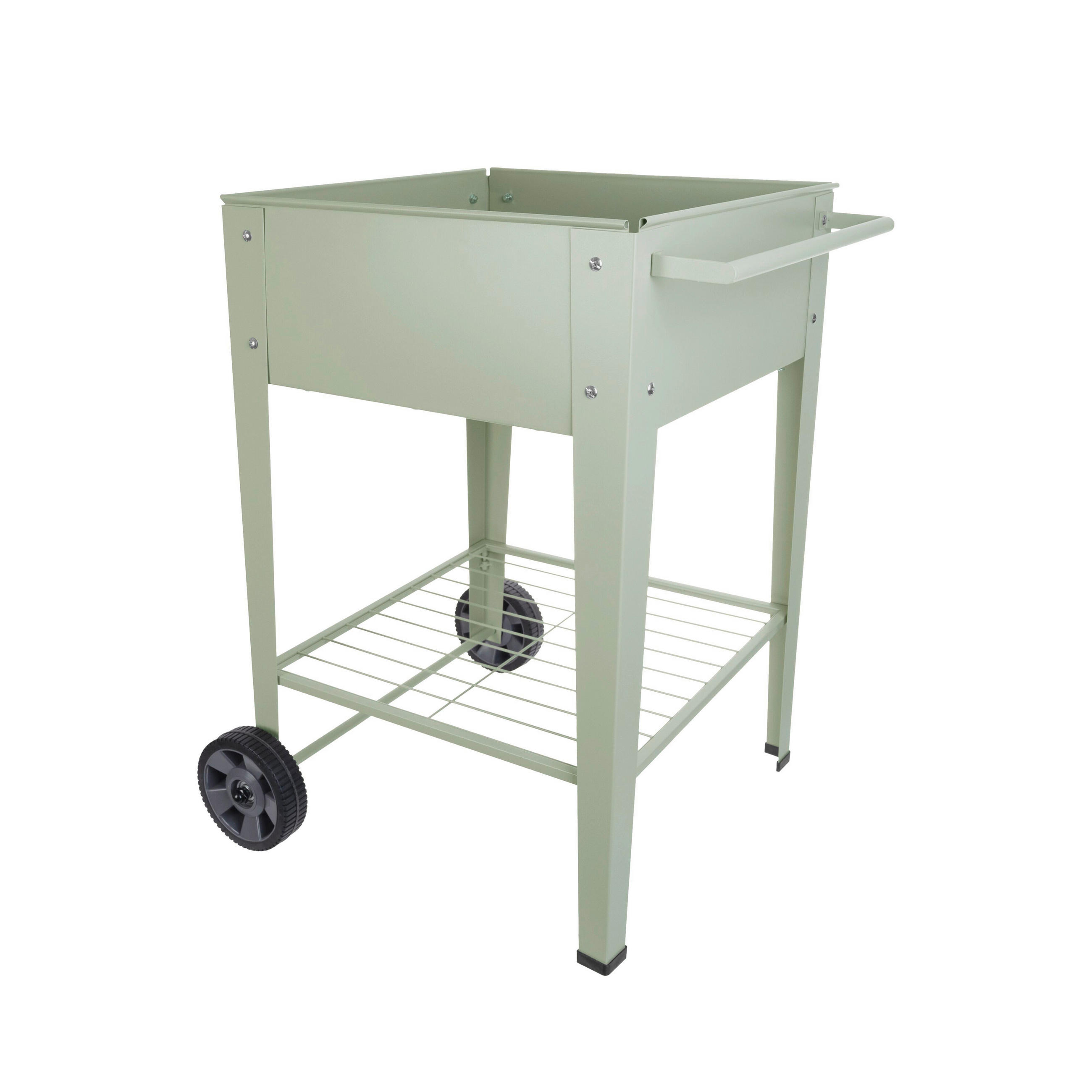 BLUMENKASTEN  - Mintgrün, LIFESTYLE, Kunststoff/Metall (58,5/60/80cm)