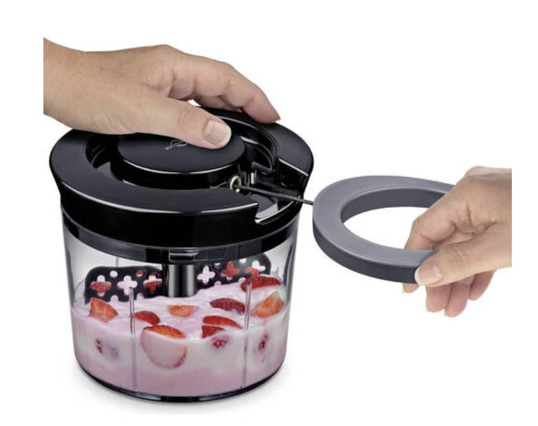 UNIVERSALZERKLEINERER TURBO  - Transparent/Schwarz, Basics, Kunststoff (14,8cm) - KÜCHENPROFI