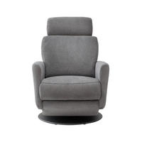 RELAXSESSEL in Textil Dunkelgrau  - Dunkelgrau/Schwarz, Modern, Textil/Metall (77/105/87-154cm) - Livetastic