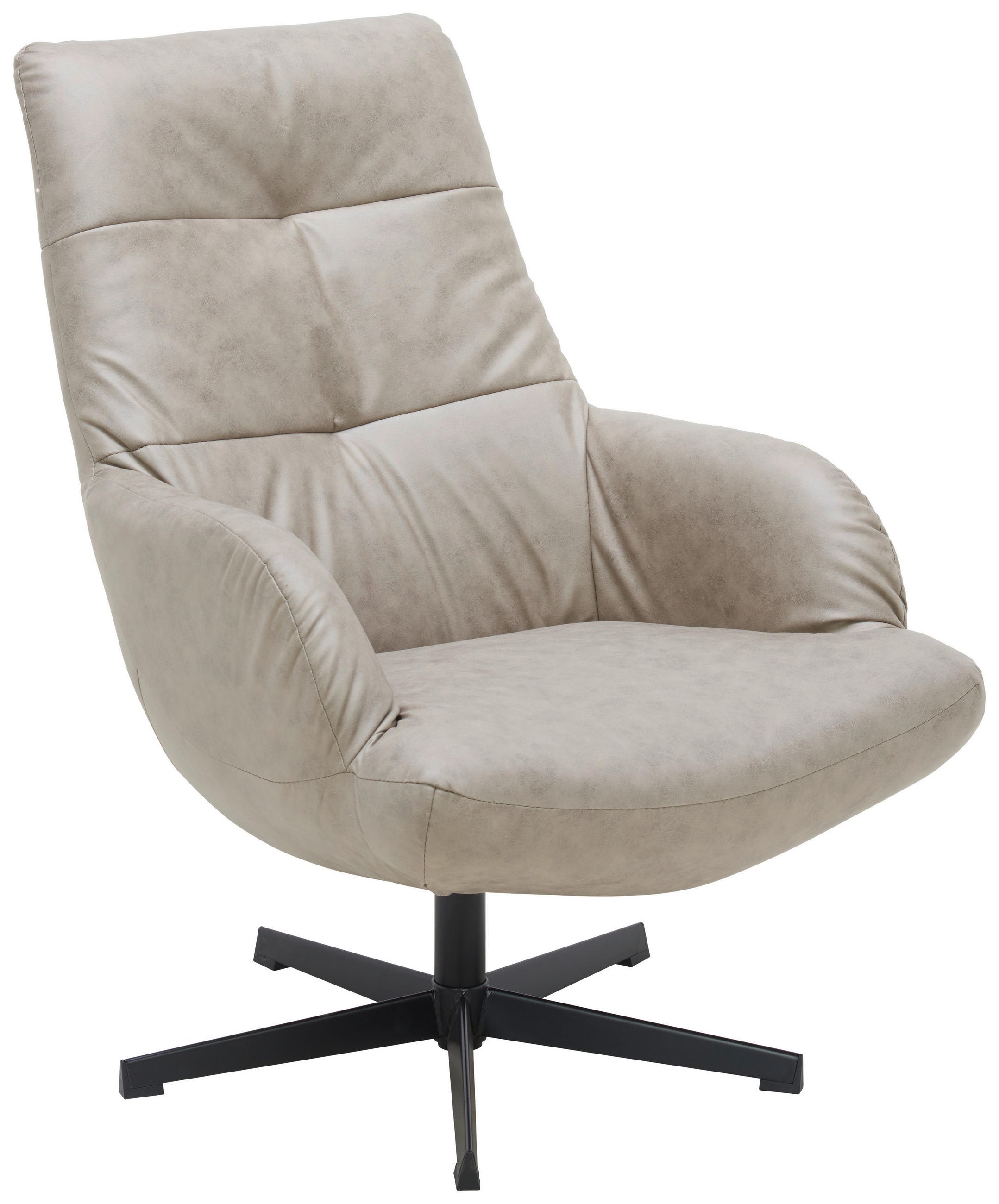 POČIVALNIK, siva, črna kovina, tekstil - siva/črna, Design, kovina/tekstil (70/98/85cm) - Livetastic