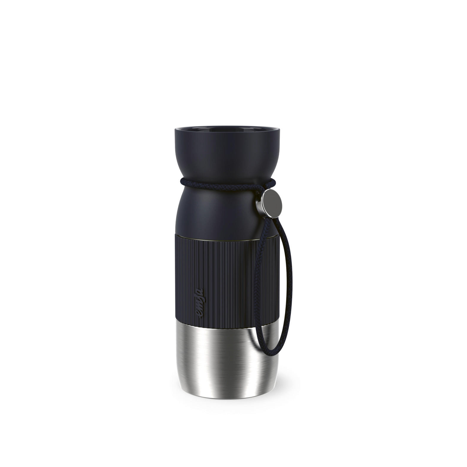 THERMOBECHER beYou 0,36L L  - Schwarz, Basics, Metall (7,4/7,4/18,7cm) - Emsa