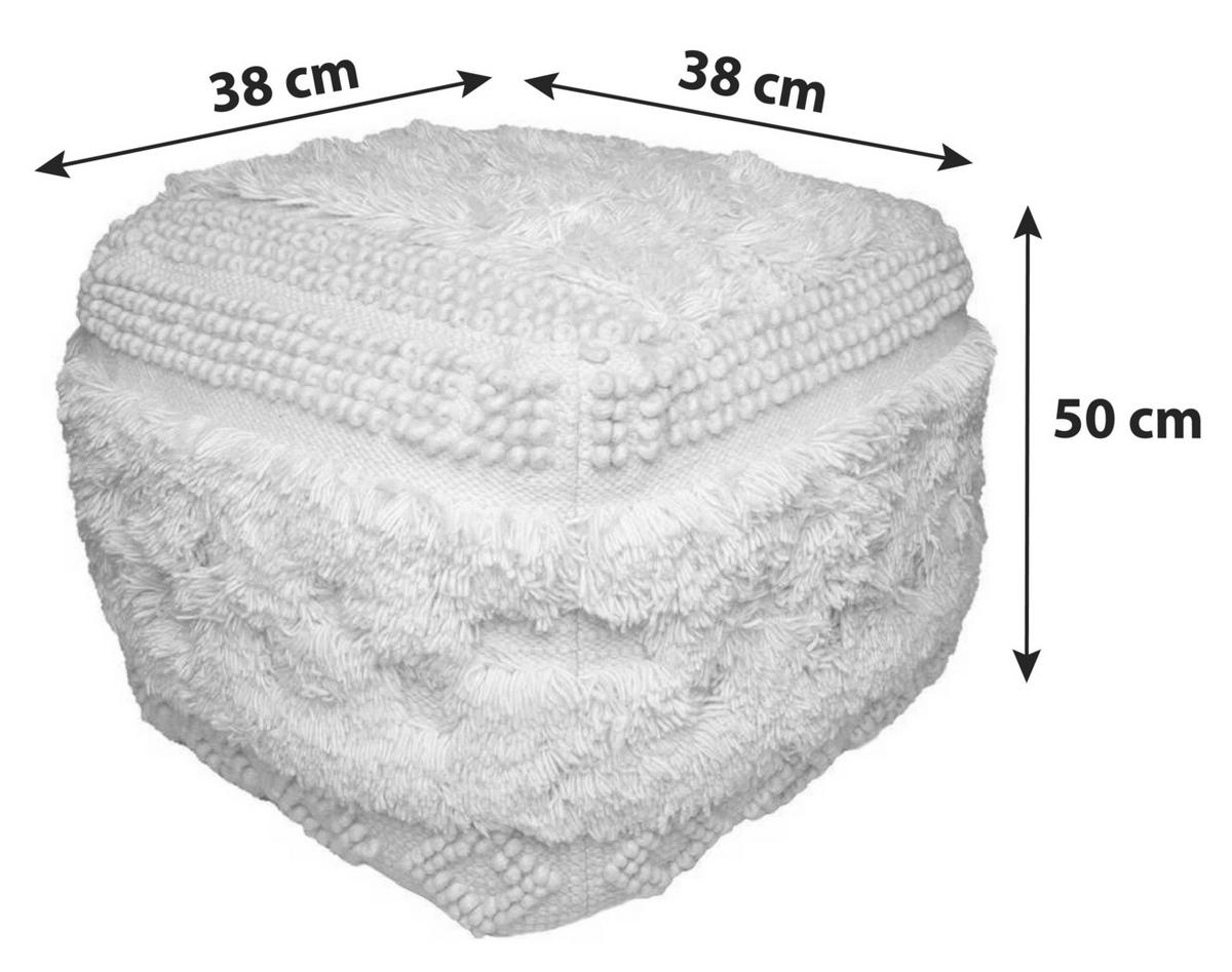 SEDACÍ PODUŠKA, 38/50/38 cm - krémová, Trend, textil (38/50/38cm) - Livetastic