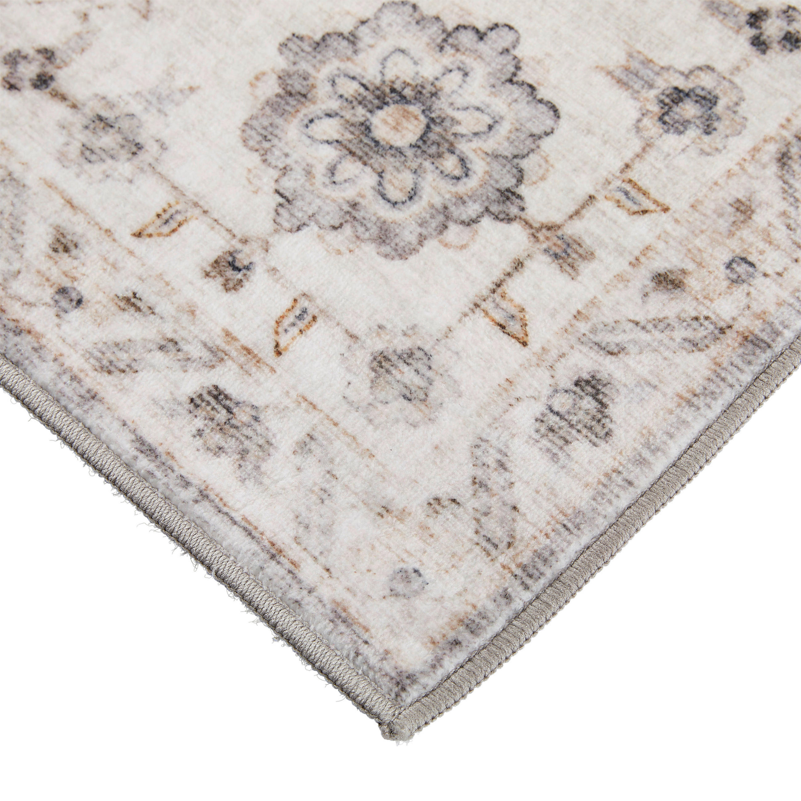 Thumbnail - Novel Vintage-Teppich waschbar, Beige, Textil, rechteckig, 130x190 cm, Oeko-Tex® Standard 100, für Fußbodenheizung geeig...