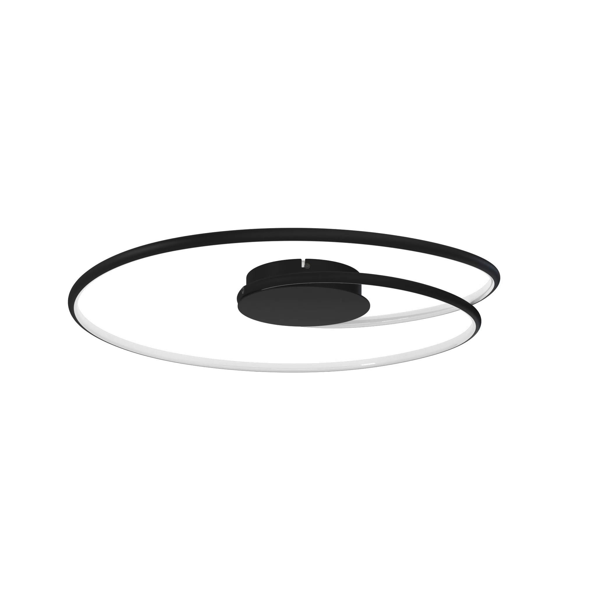 LED-DECKENLEUCHTE 67/10 cm   - Schwarz, LIFESTYLE, Kunststoff/Metall (67/10cm) - Novel