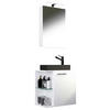 GÄSTEBAD 52 cm  - Silberfarben/Schwarz, MODERN, Glas/Keramik (52cm) - MID.YOU