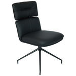 STUHL  in Eisen Echtleder pigmentiert Metall, Leder  - Schwarz, Design, Leder/Metall (50/92/64,5cm) - Dieter Knoll