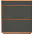 SCHUHKIPPER Eiche teilmassiv lackiert Dunkelbraun, Eichefarben - Eichefarben/Dunkelbraun, Design, Holz (101/111/31cm)