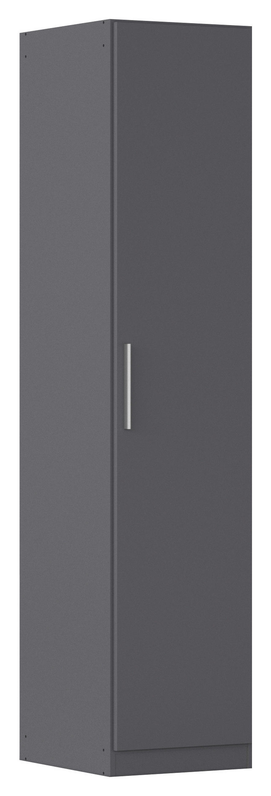 DREHTÜRENSCHRANK 47/210/54 cm,  in Grau, 1-türig  - Alufarben/Grau, KONVENTIONELL, Holzwerkstoff/Kunststoff (47/210/54cm) - home24