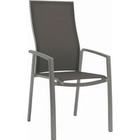 STAPELSESSEL Aluminium Graphitfarben, Grau, Silberfarben  - Silberfarben/Graphitfarben, Basics, Textil/Metall (58/70/109cm) - Stern