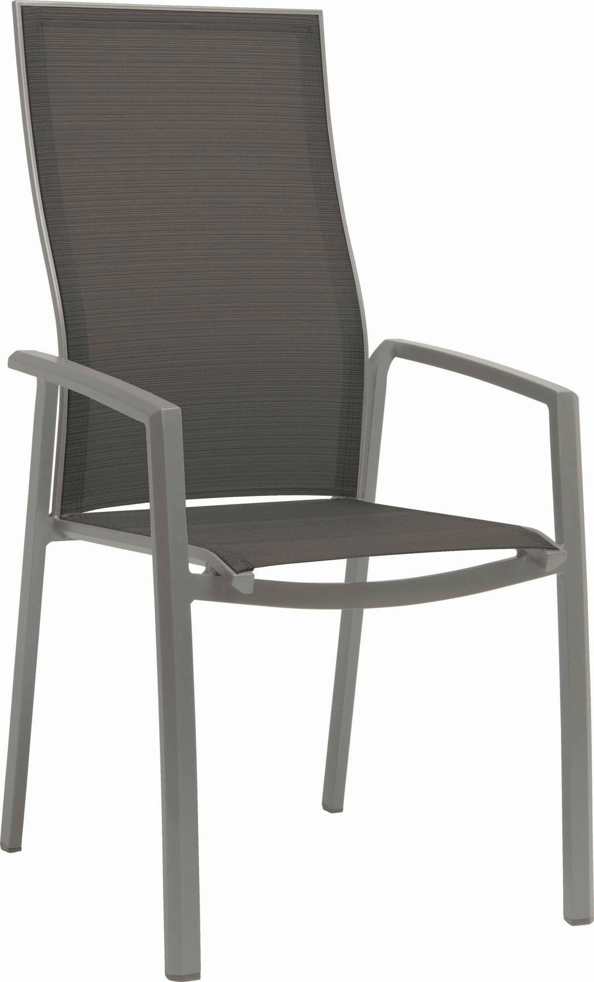 STAPELSESSEL Aluminium Graphitfarben, Grau, Silberfarben  - Silberfarben/Graphitfarben, Basics, Textil/Metall (58/70/109cm) - Stern