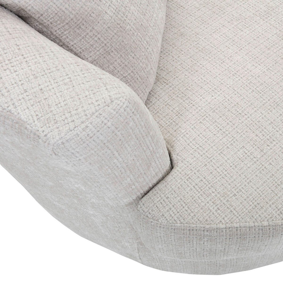 SESSEL in Chenille Creme  - Creme/Schwarz, Konventionell, Textil/Metall (115/72/115cm) - Carryhome