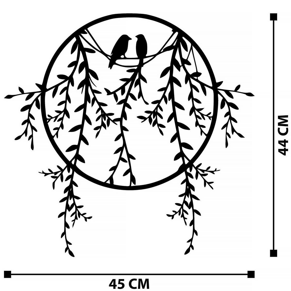 METALLBILD  - Schwarz, Basics, Metall (45/44cm)