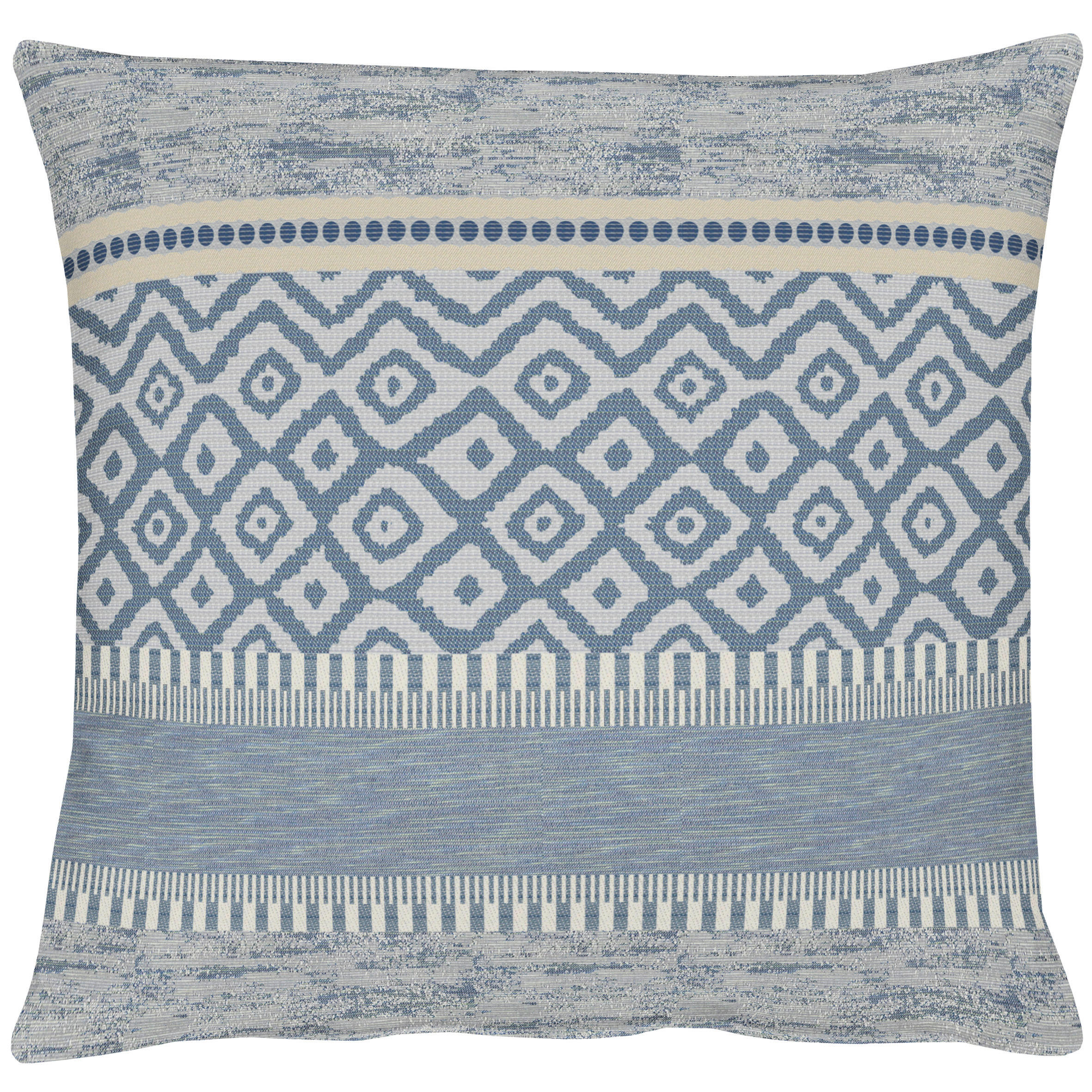 KISSENHÜLLE 49/49 cm  - Blau, Design, Textil (49/49cm) - Apelt