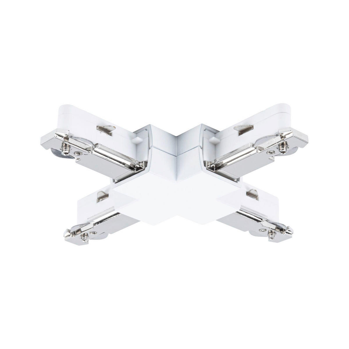 SCHIENENSYSTEM-VERBINDER URail X-Verbinder 10,4/1,8/10,4 cm   - Weiß, Basics, Metall (10,4/1,8/10,4cm) - Paulmann