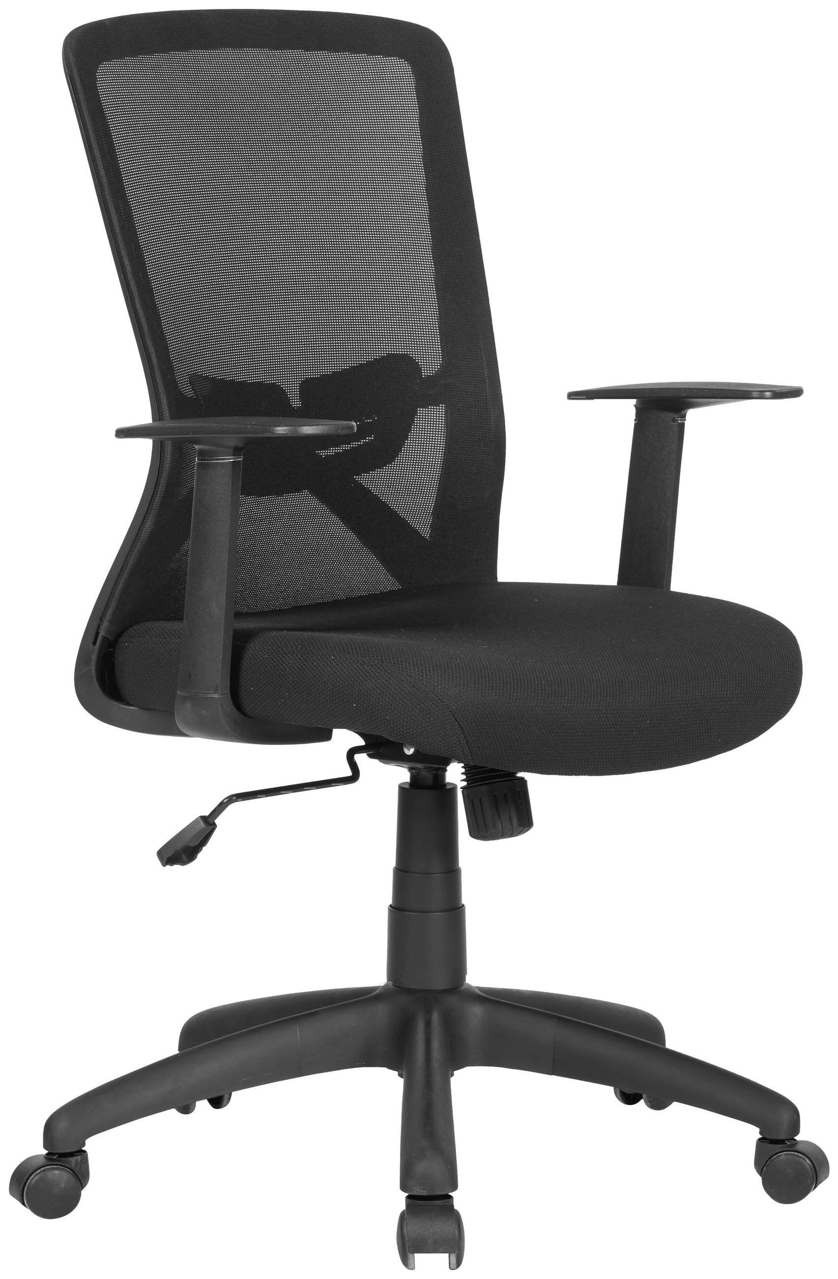 DREHSTUHL Schwarz  - Schwarz, MODERN, Kunststoff/Textil (52,5/95,5-103/60,5cm) - MID.YOU